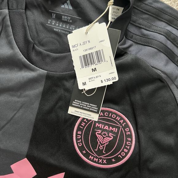 Adidas Inter Miami FC 25/26 Soccer Jersey Messi Men Size Medium Black JI6821 NWT - Picture 5 of 8